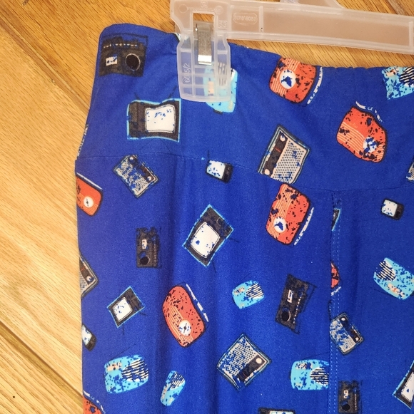Lularoe blue retro electronics Womens leggings One size - Picture 3 of 9